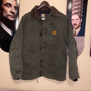 Vintage 90s Carhartt Detroit Dark Green Jacket